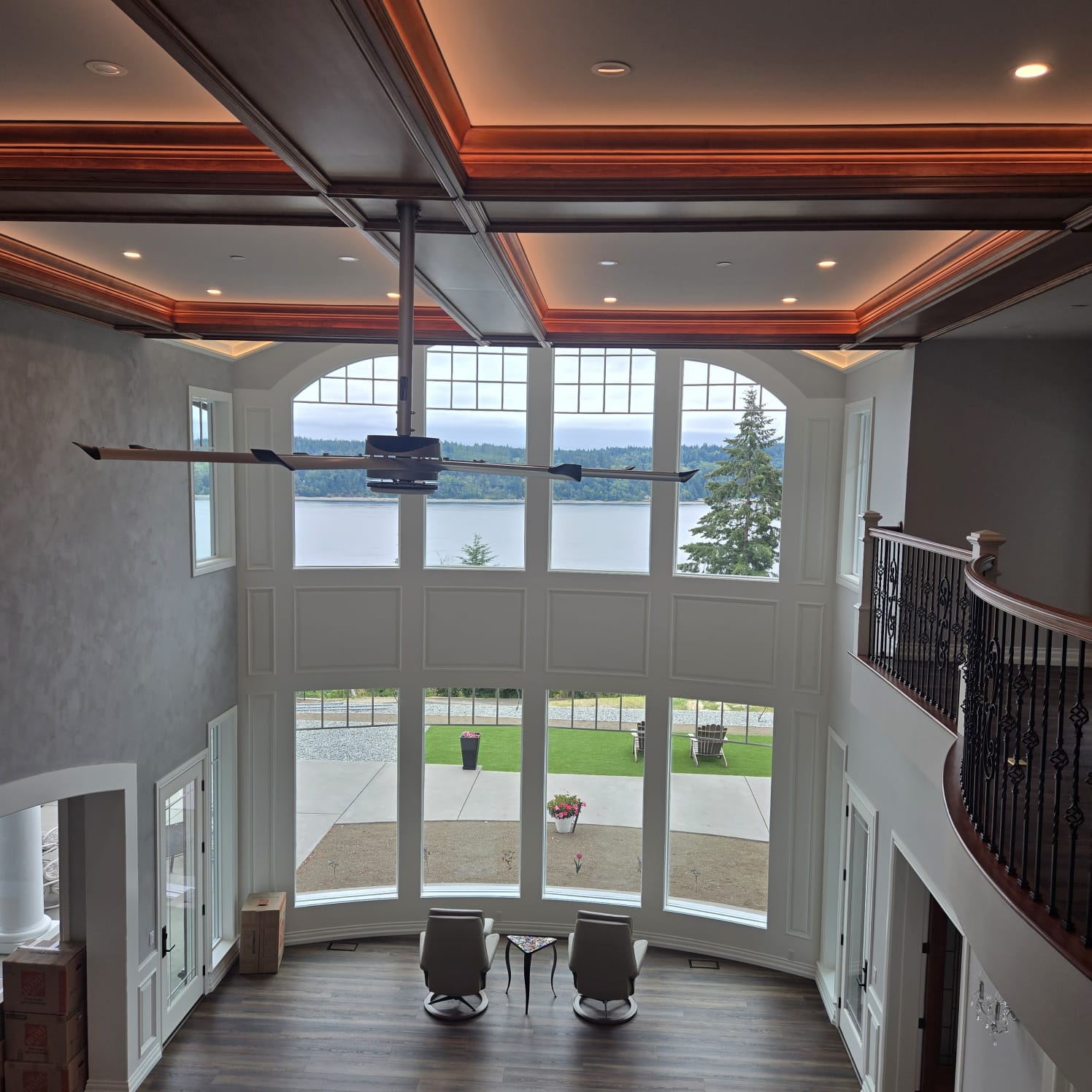 Grand interior featuring custom millwork and ceiling details